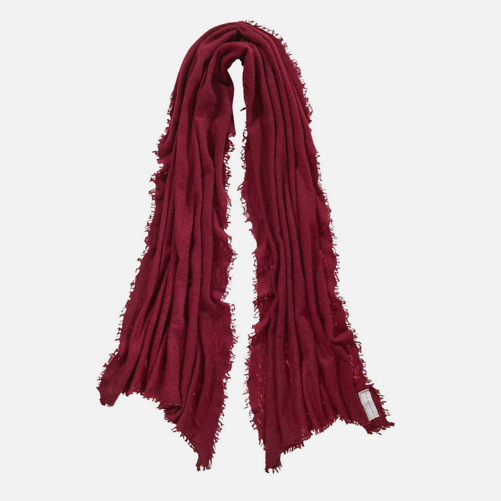 Pur Schoen Hand Felted Cashmere Soft Scarf - Bordeaux  + Gift