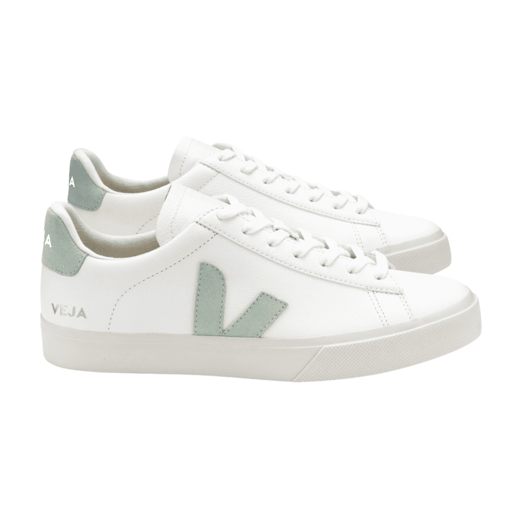 Veja Campo Leather White Matcha Trainers