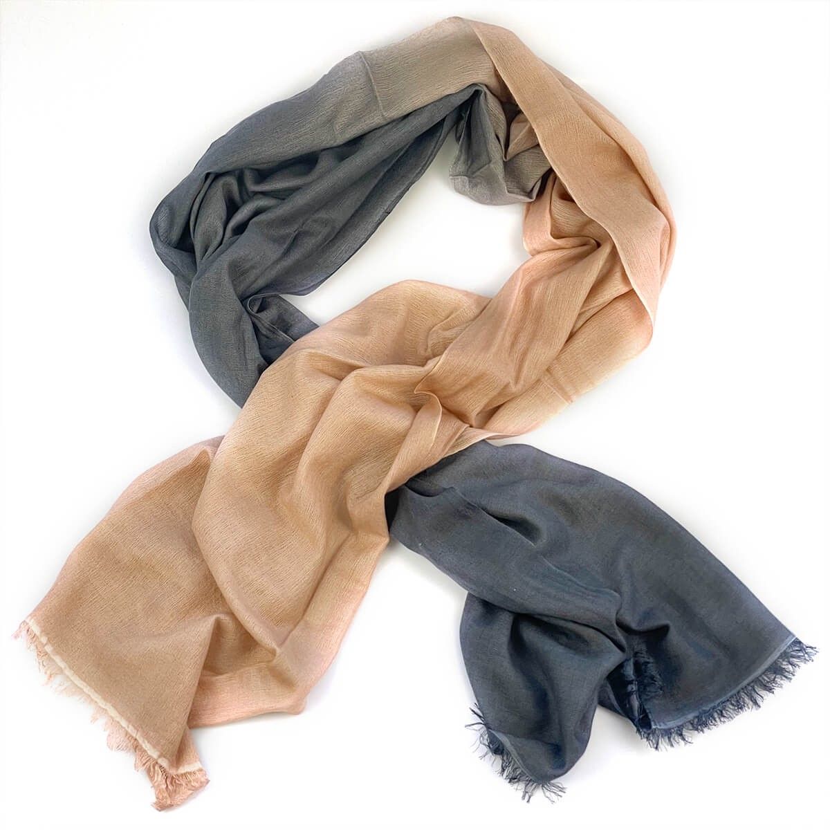 Care By Me Scarf Dip Dye Silk Cashmere