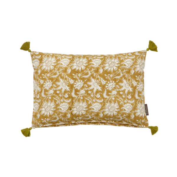 Block Printed Phalanpur Cushion And Cover - Masala