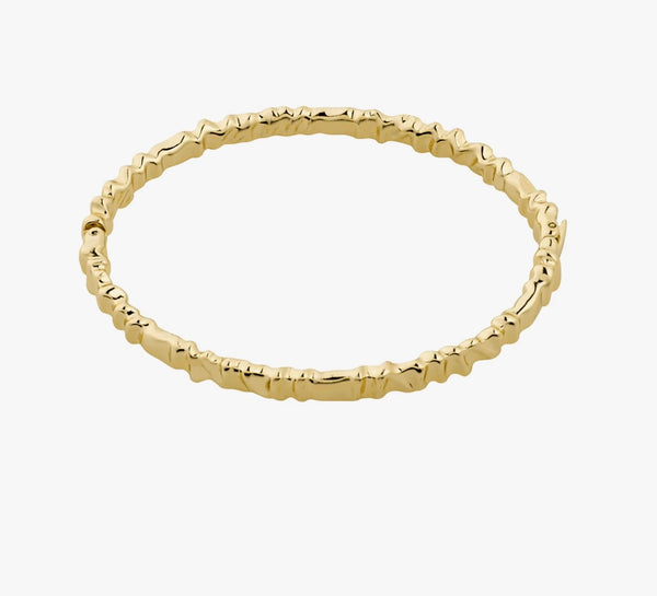 Kindness Wavy Bangle Bracelet Gold-plated