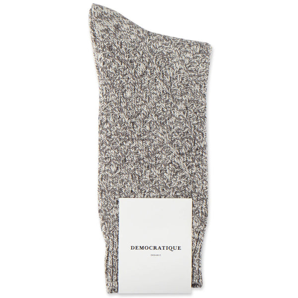 Socks | Relax Rhombe Knit Organic Cotton | Light Grey Melange