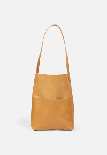 EL PUENTE Shoulder Bag With Two Exterior Pockets // Camel