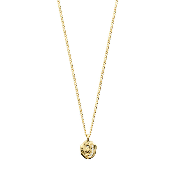 - Jola Gold Plated Crystal Coin Necklace