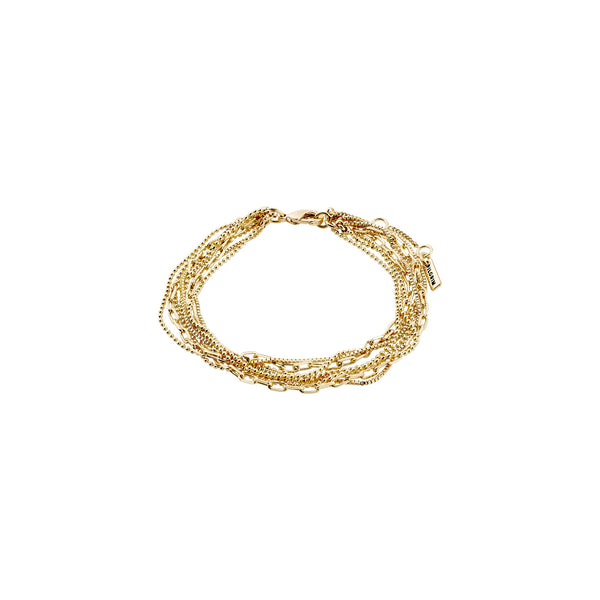 - Lily Gold Plated Multi Chain Bracelet