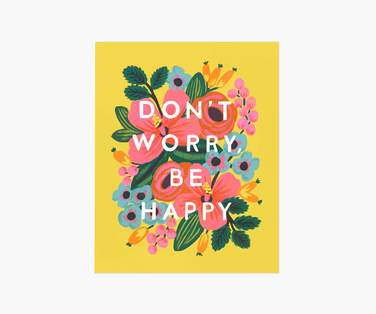 Don't Worry Be Happy Art Print 8x10
