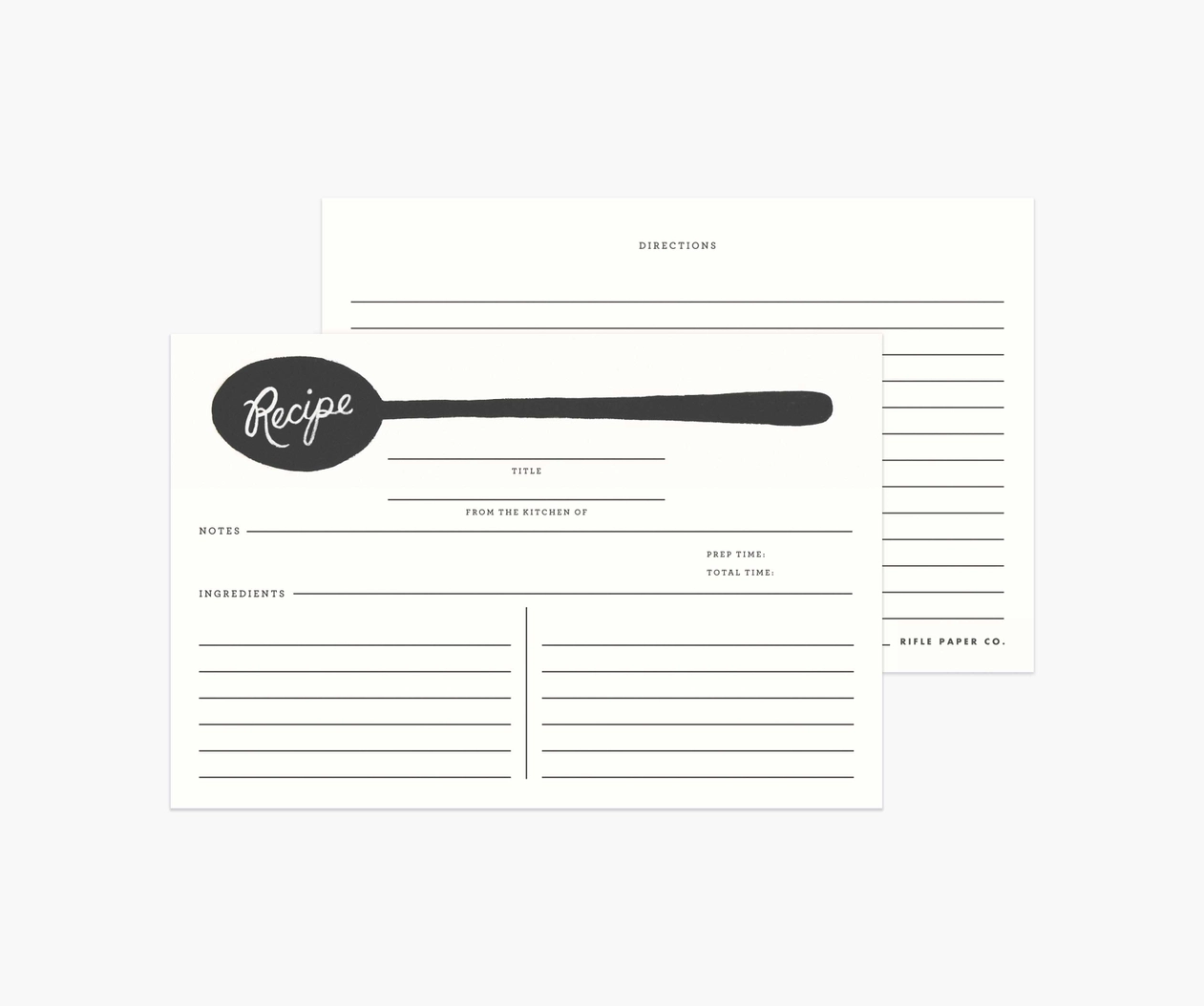 Charcoal Spoon Recipe Cards