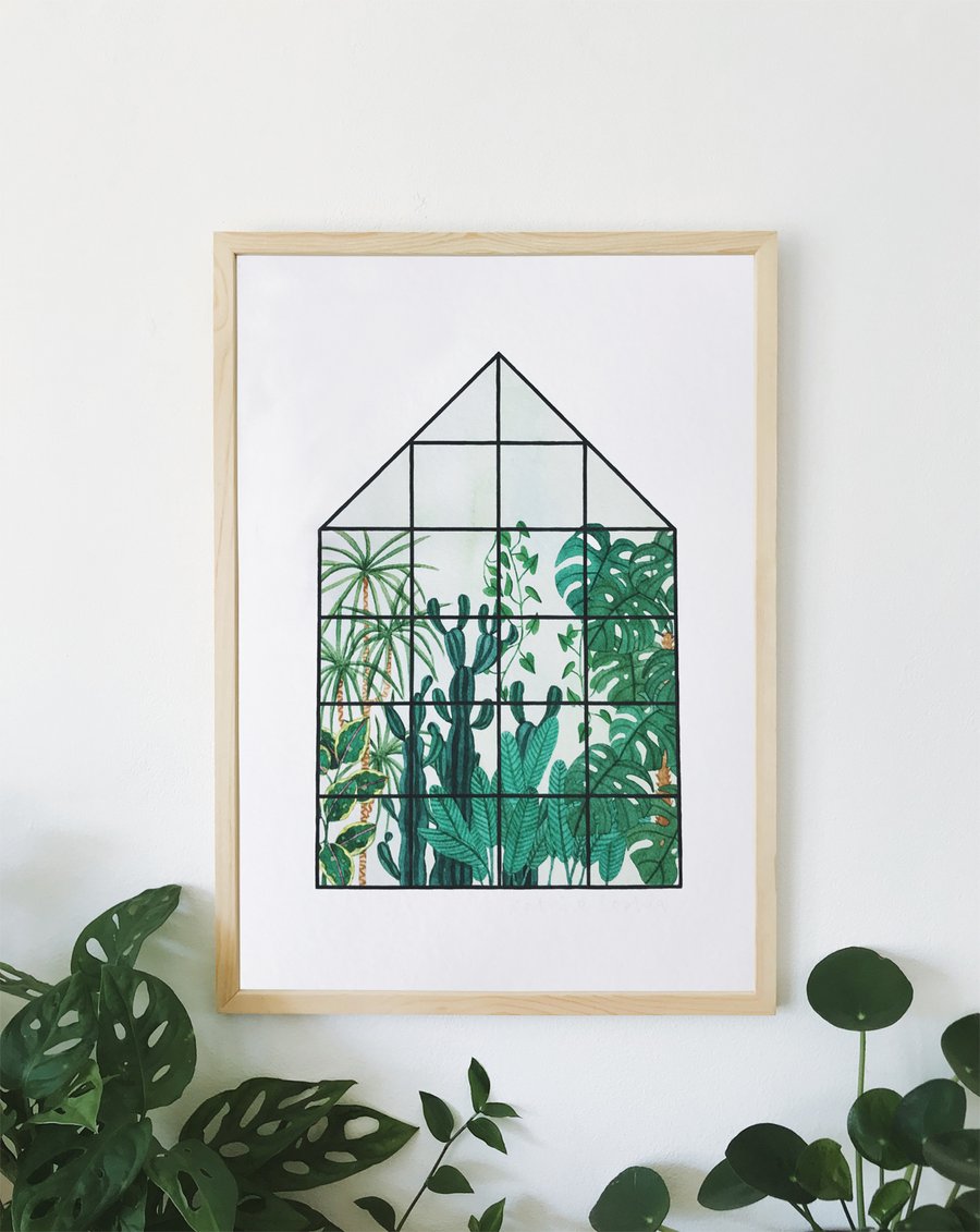 Tropical House A4 Art Print