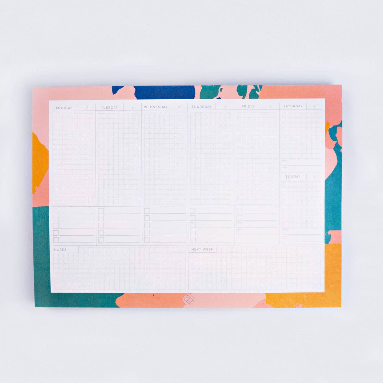 Weekly Planner Pad (palette Knife Pattern)