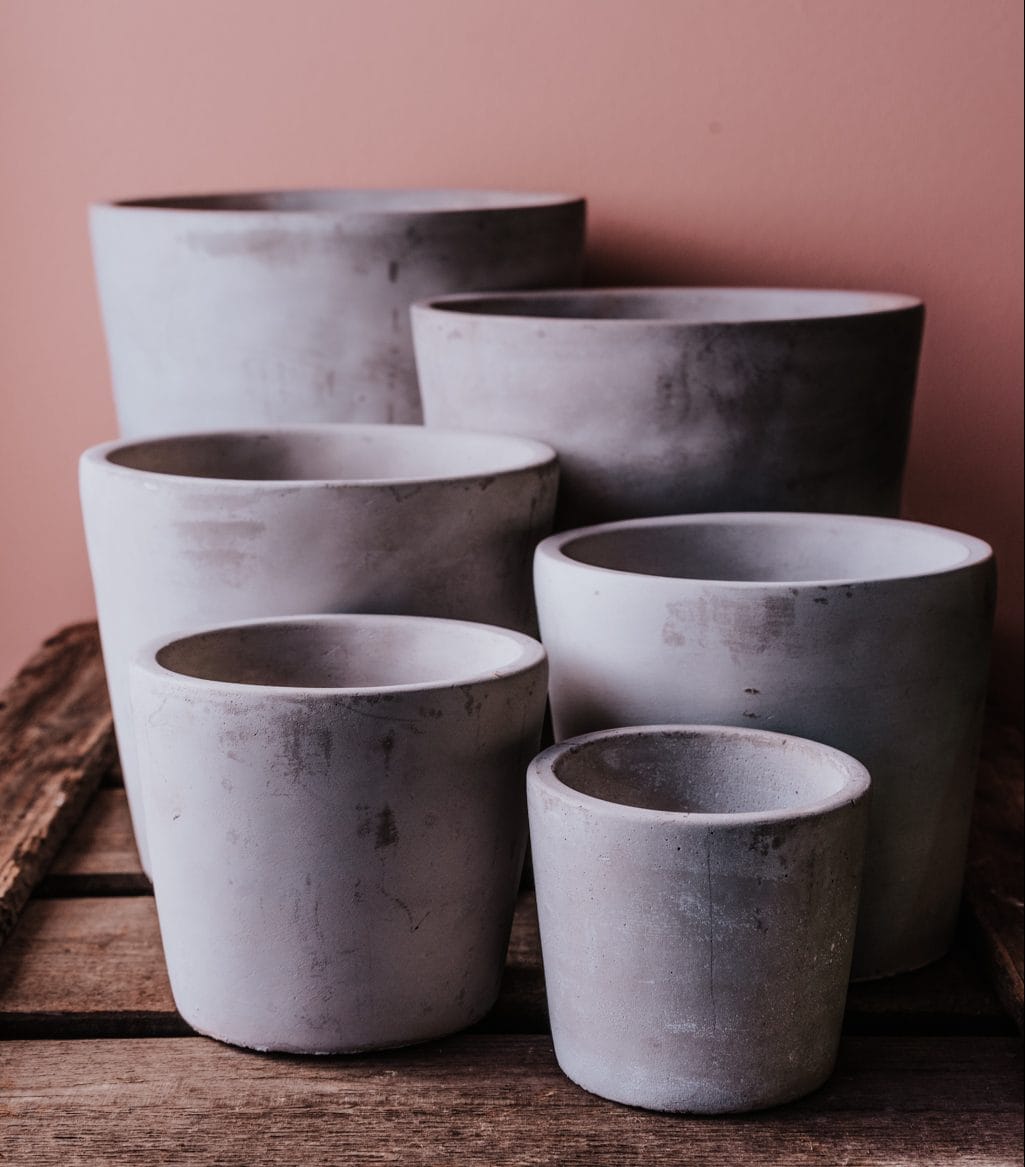 Concrete Plant Pots 17cm Ø