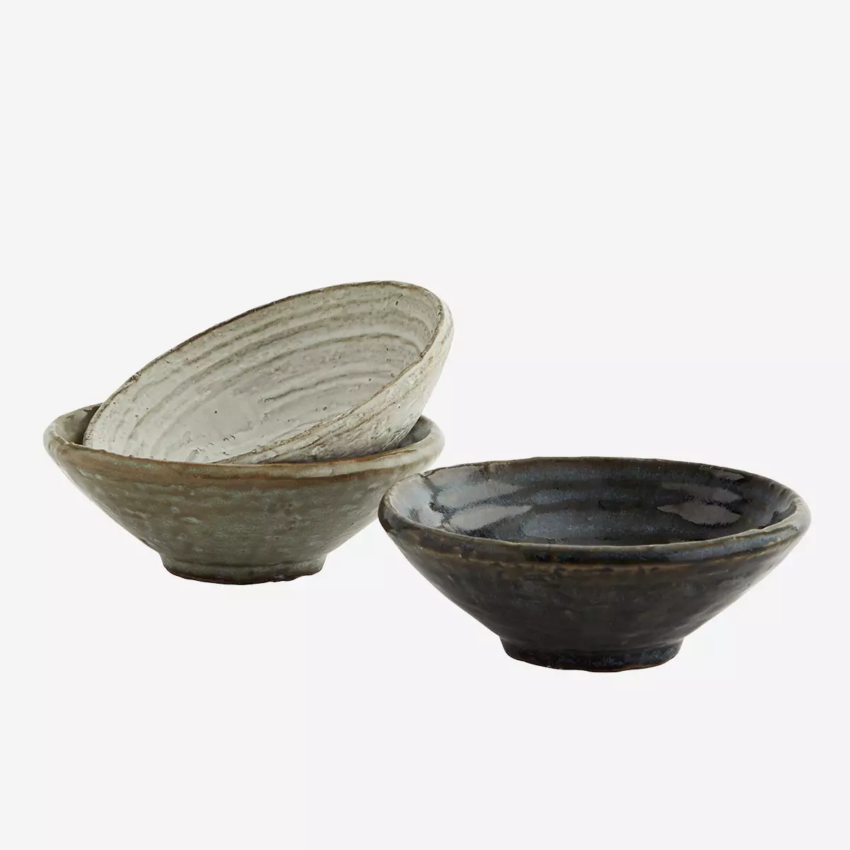 Small Dark Blue Grey Stoneware Bowl