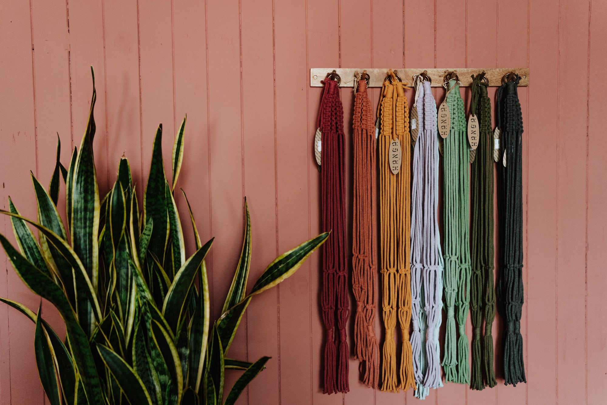 Blush Macrame Hanger