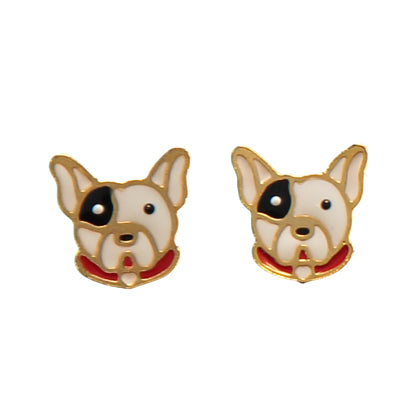 Acorn & Will Frankie French Bulldog Enamel Earrings