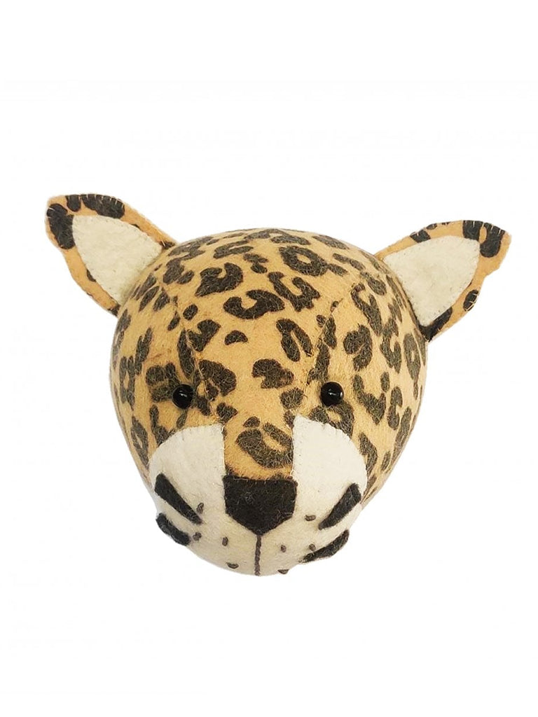 Mini Leopard Head In Brown