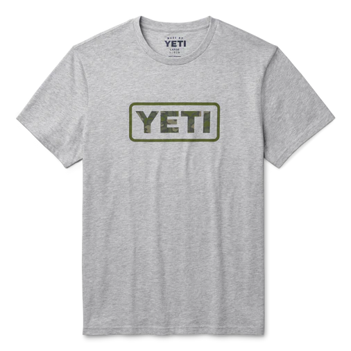 Camo Badge T-Shirt - Heather Grey