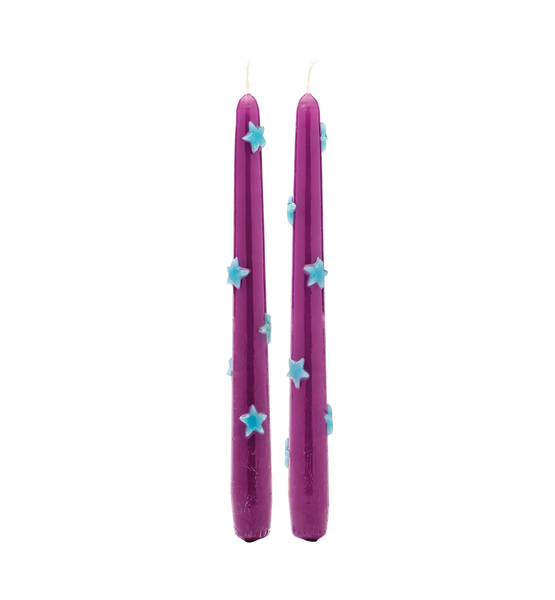 Purple Sky 3d Candle - Set Of 2