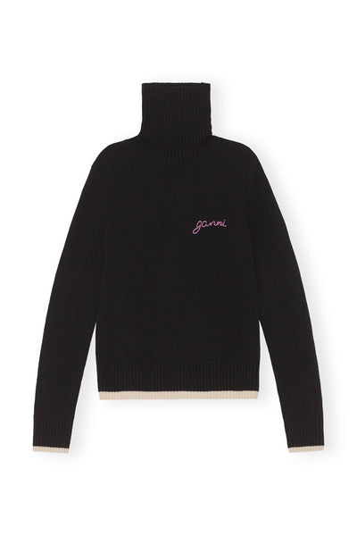 Black Rollneck Pullover