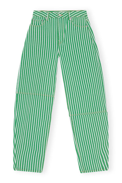 Stripe Green And White Jeans