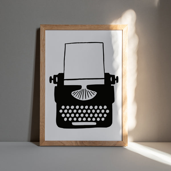 Hunter Paper Co. Typewriter A4 Letterpress Art Print