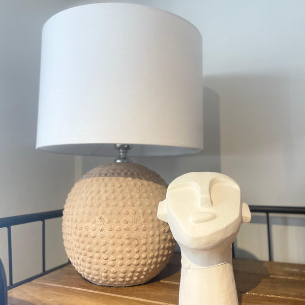 Persora Earth Coloured Textured Lamp With Shade
