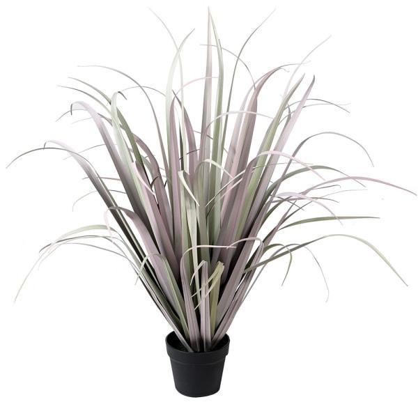 Persora Large Faux Lilac Onion Grass In Black Pot