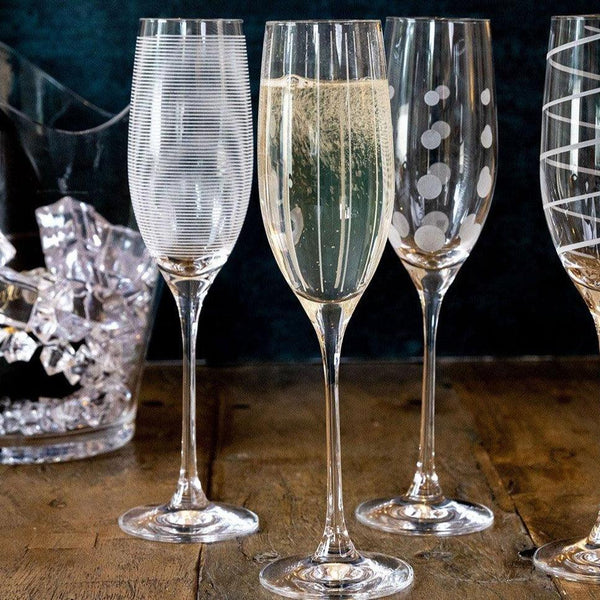 Mikasa Cheers Set Of 4 Champagne Flute Glasses