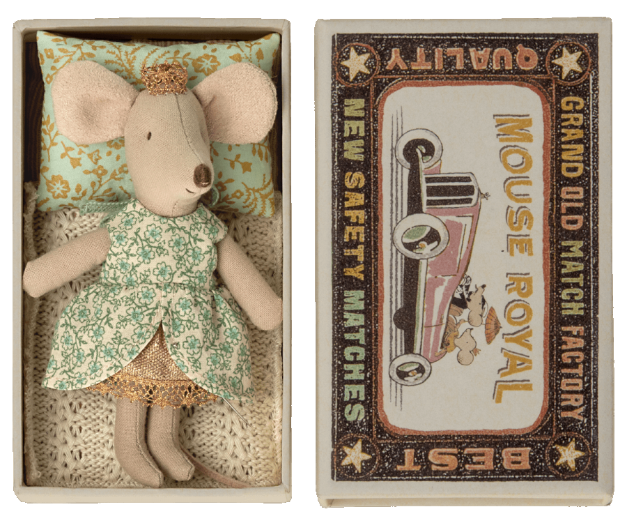 Maileg Princess Mouse Little Sister In Matchbox 