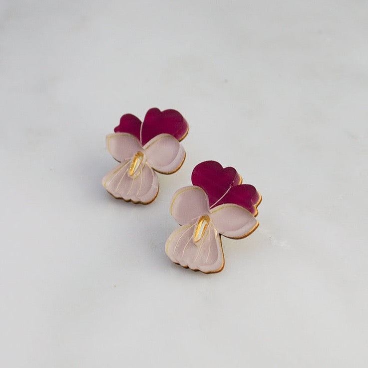 Mini Violet Stud Earrings