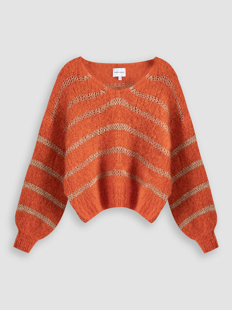 Katie Ls Knit Orange/gold