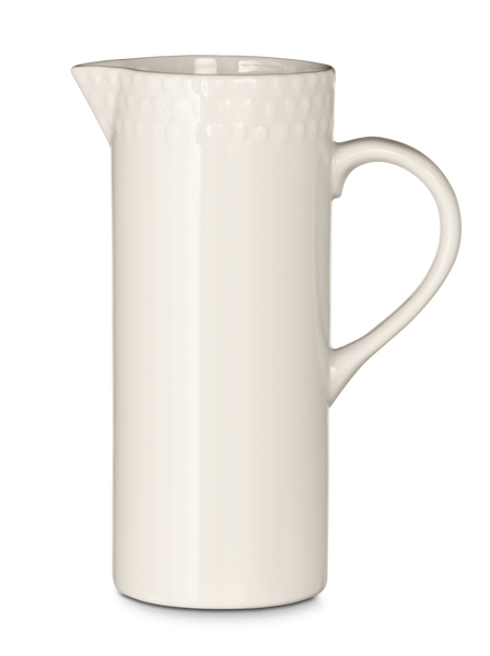 Nkuku Ela Cream Embossed Ceramic Jug