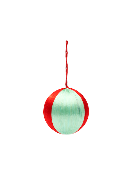 Big Corded Red Stripe Ornament