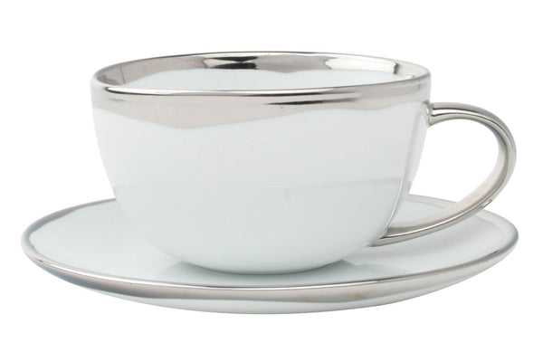 Canvas Home Dauville Cup & Saucer In Platinum