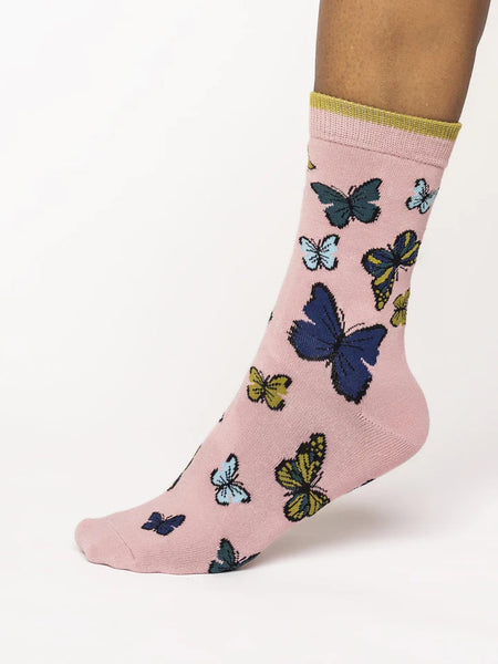 Butterfly Socks - Blush Pink