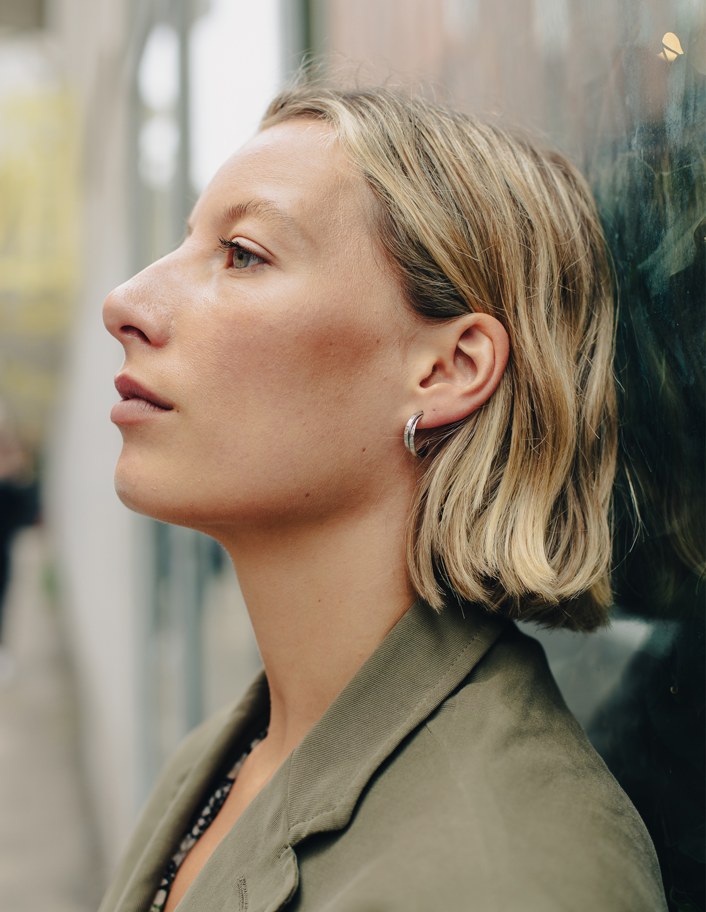 Silver Entwine Hoop Earrings Waterproof