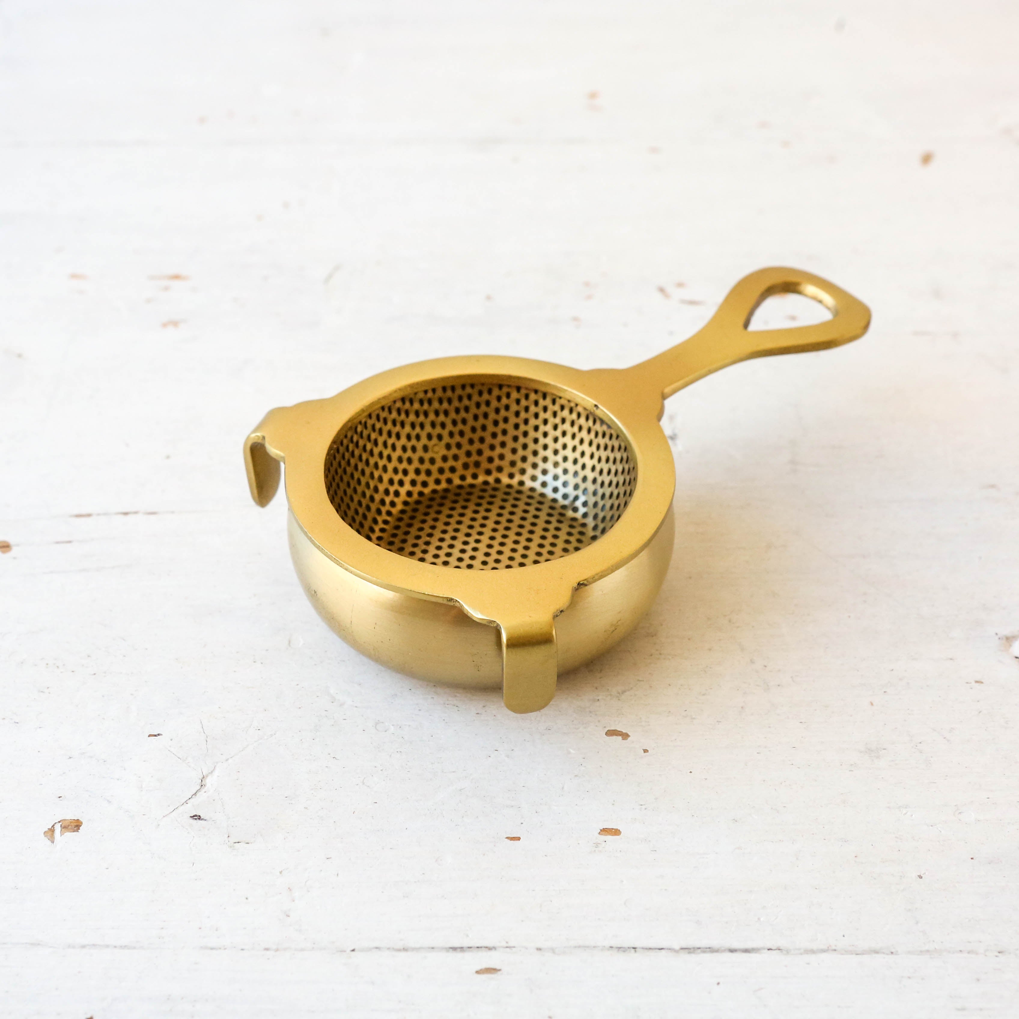 Antique Brass Tea Strainer