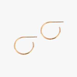 Hoop Earrings Thin Rose Gold