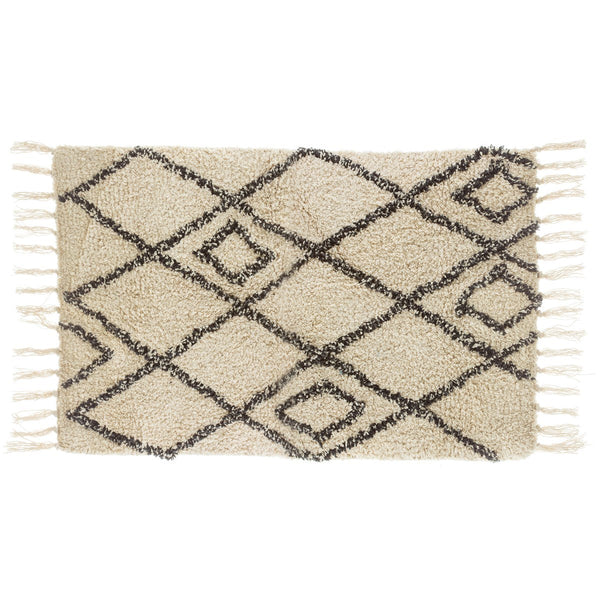 Berber Style Diamonds Tufted Rug Small