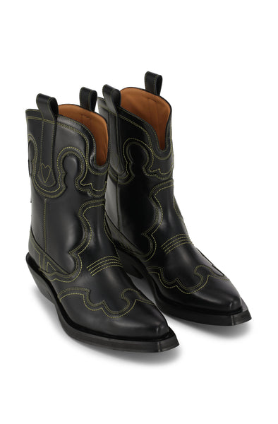 Low Shaft Embroidered Western Boots