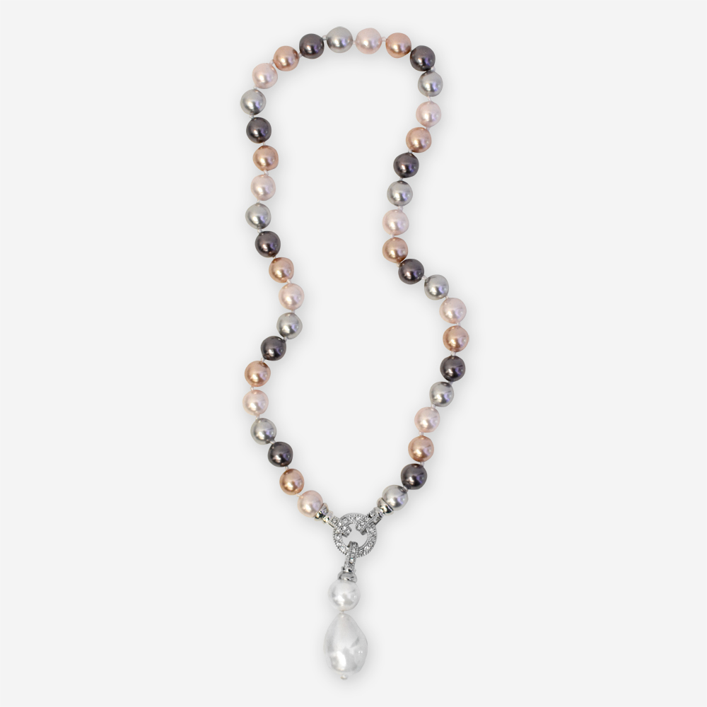 Pearl Pendant Necklace - Dark 