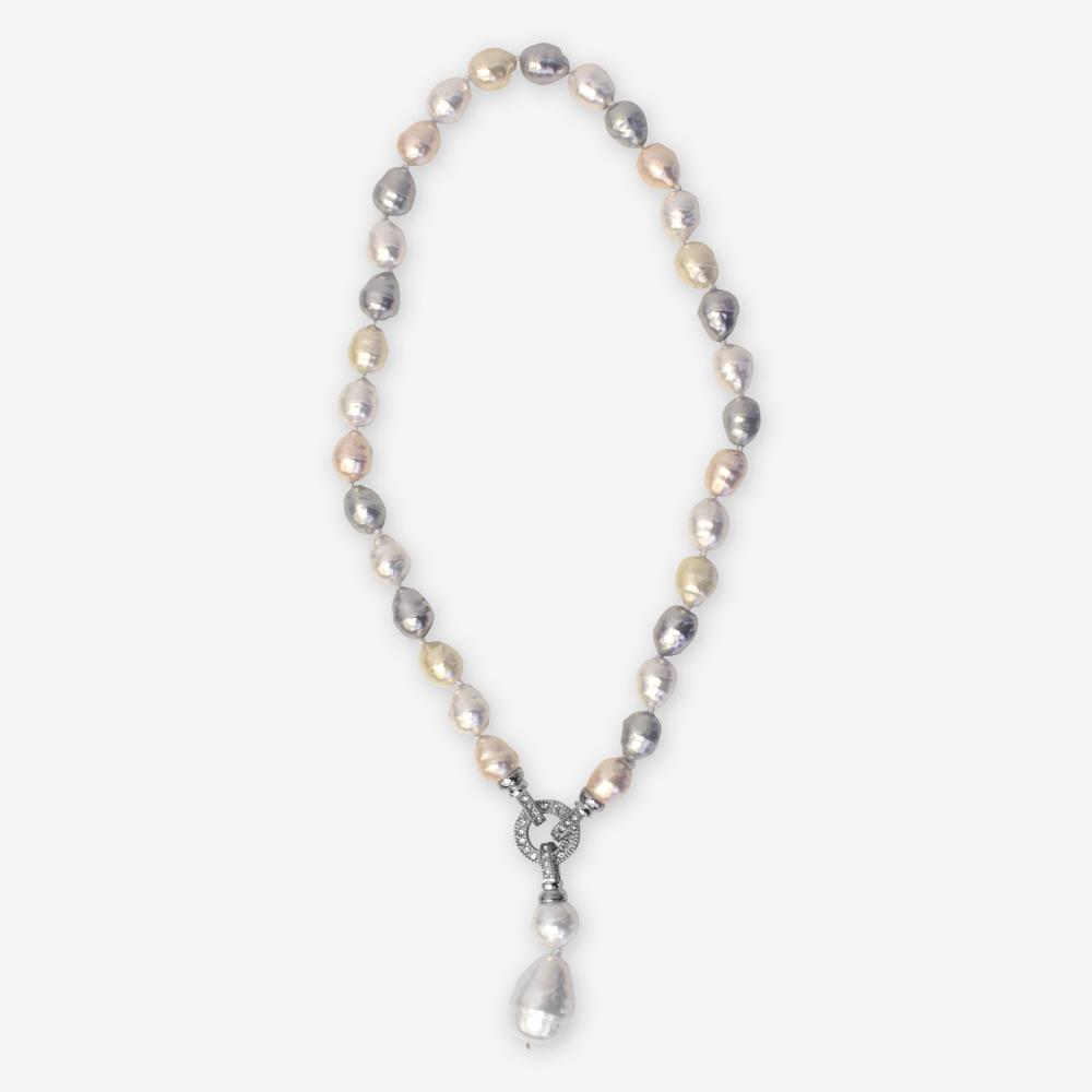 Pearl Pendant Necklace - Pastel