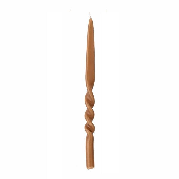 Tall Twist Brown Candle