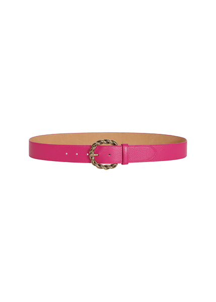 Jenny Fuchsia Leather Belt