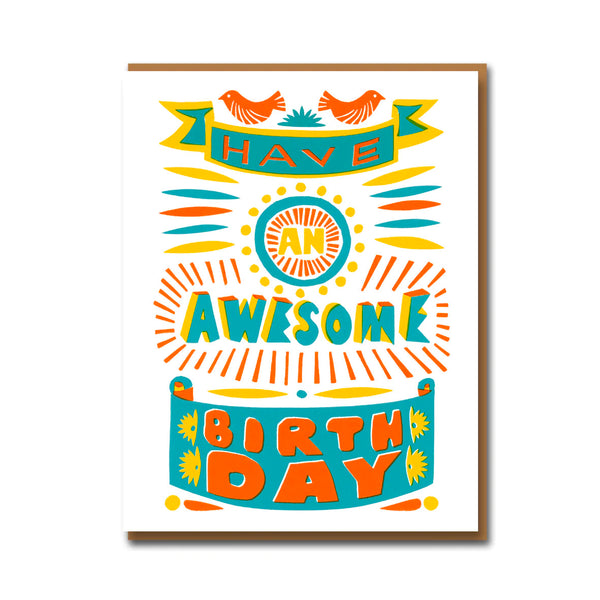 Sukie Awesome Birthday Greetings Card