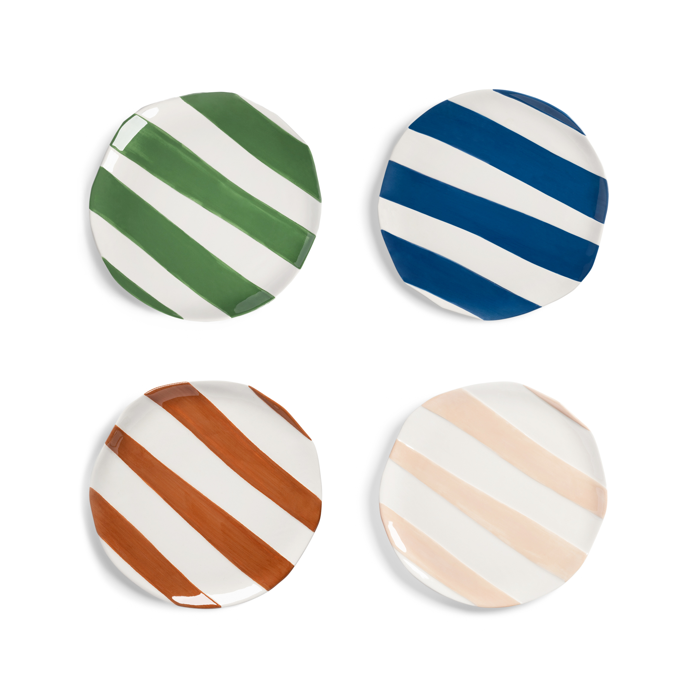&klevering Oblique Stripe Coasters - Set of 4
