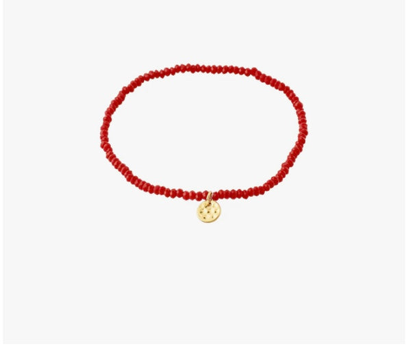 Indie Red Bracelet Gold-Plated