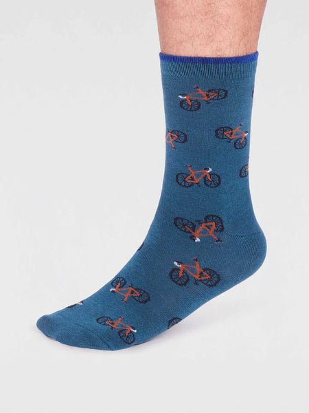 Marquis Bamboo Bike Socks - Teal Blue