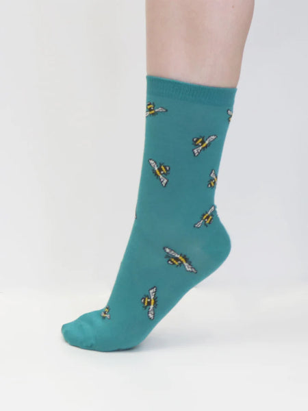 Lou Bee Sock - Peacock Green