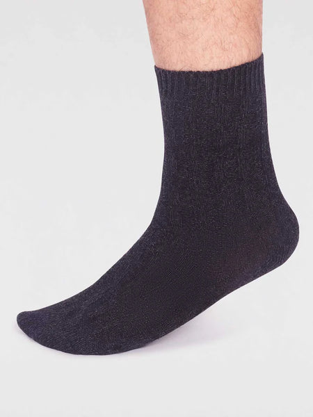 Hendrix Gots Organic Cotton Rib Socks - Black