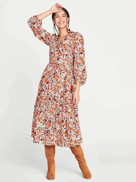 Takakura Hemp & Organic Cotton Wrap Midi Dress