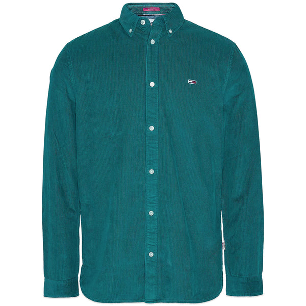 Tommy Hilfiger Tommy Jeans Solid Cord Shirt - Dark Turf Green